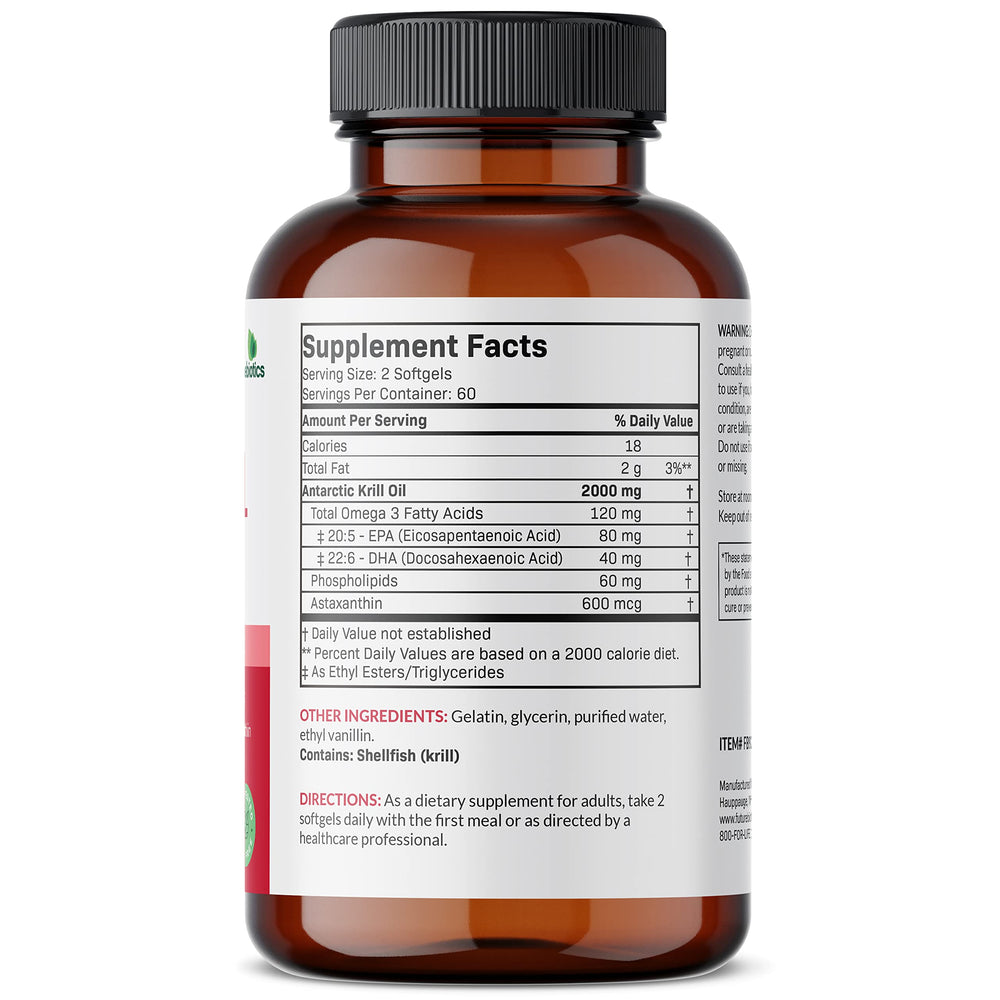 Antarctic Krill Oil 2000mg packaging label