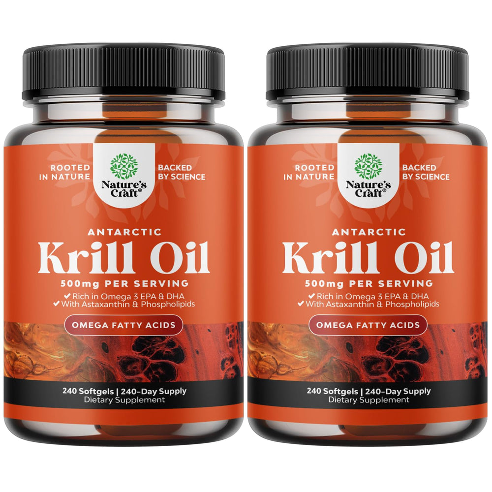 Antarctic Krill Oil 500mg softgels packaging