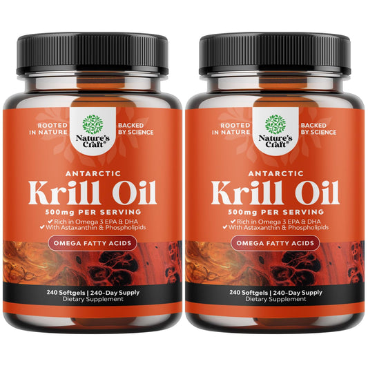Antarctic Krill Oil 500mg softgels packaging