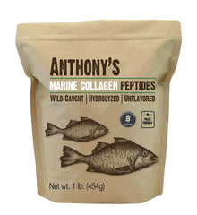 Gluten-free, unflavored marine collagen peptides in 1lb package