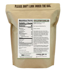 Back nutrition panel of Anthony's Organic Acacia Senegal Powder 1 lb