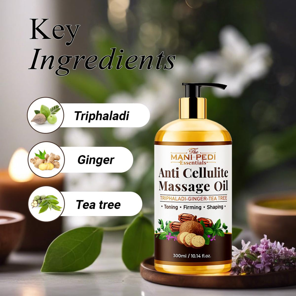 Fresh ginger and tea tree leaves for cellulite oil