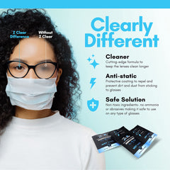 Portable lens cleaning kit for glasses and sunglasses