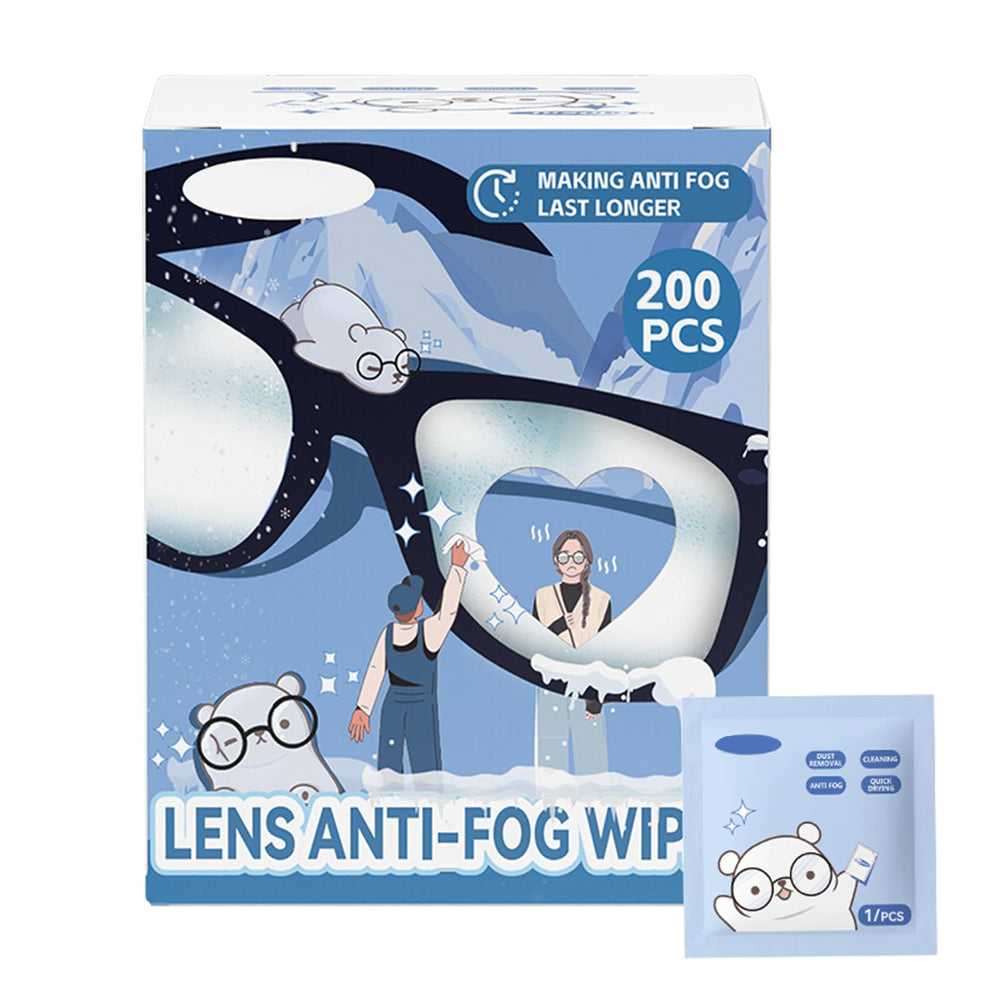 Anti-fog lens wipes packaging