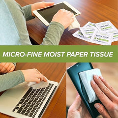 Anti-static and anti-fog lens cleaning wipes