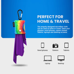 Anti-static clip-on cleaner with a sturdy carabiner