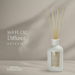 Warm White reed diffuser 16.9 oz side view