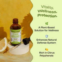 Antioxidant comparison illustration with resveratrol and bergamot