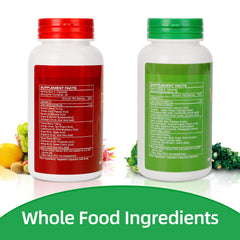 Antioxidants with probiotics and enzymes illustration