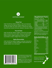 Antler Farms collagen product info and purity lab-tested
