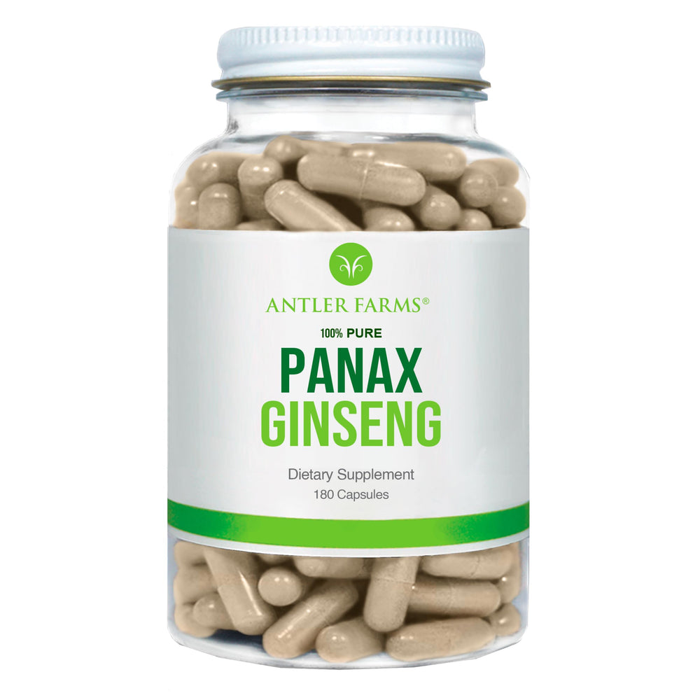 Antler Farms Panax Ginseng Extract bottle - 180 capsules, 500mg