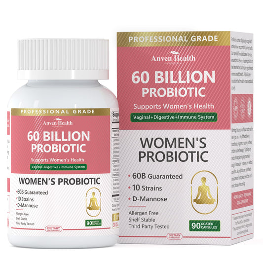 Anven Health Probiotics and Organic Prebiotics bottle on white background