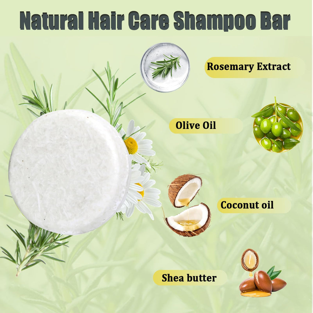Anweina Rosemary Shampoo Bar after-use hair shows shine and smooth texture.