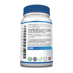 Close-up of key ingredients: 5-HTP, L-Theanine, and Magnesium
