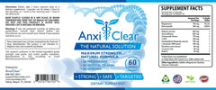 AnxiClear nighttime formula bottle designed for calming sleep