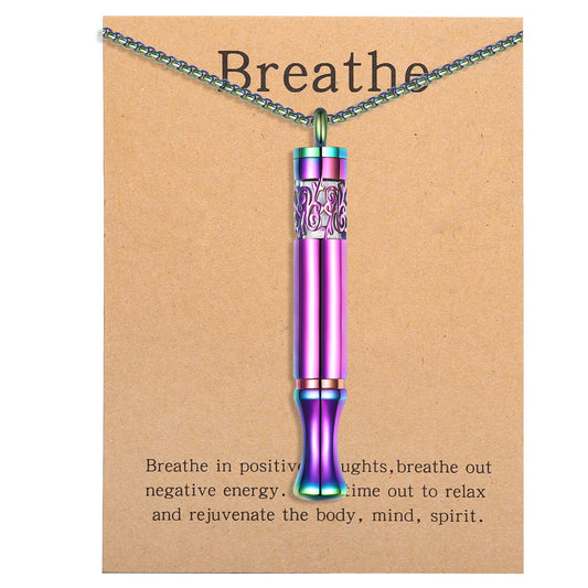 Rainbow Anxiety Relief Pendant with diffuser pad