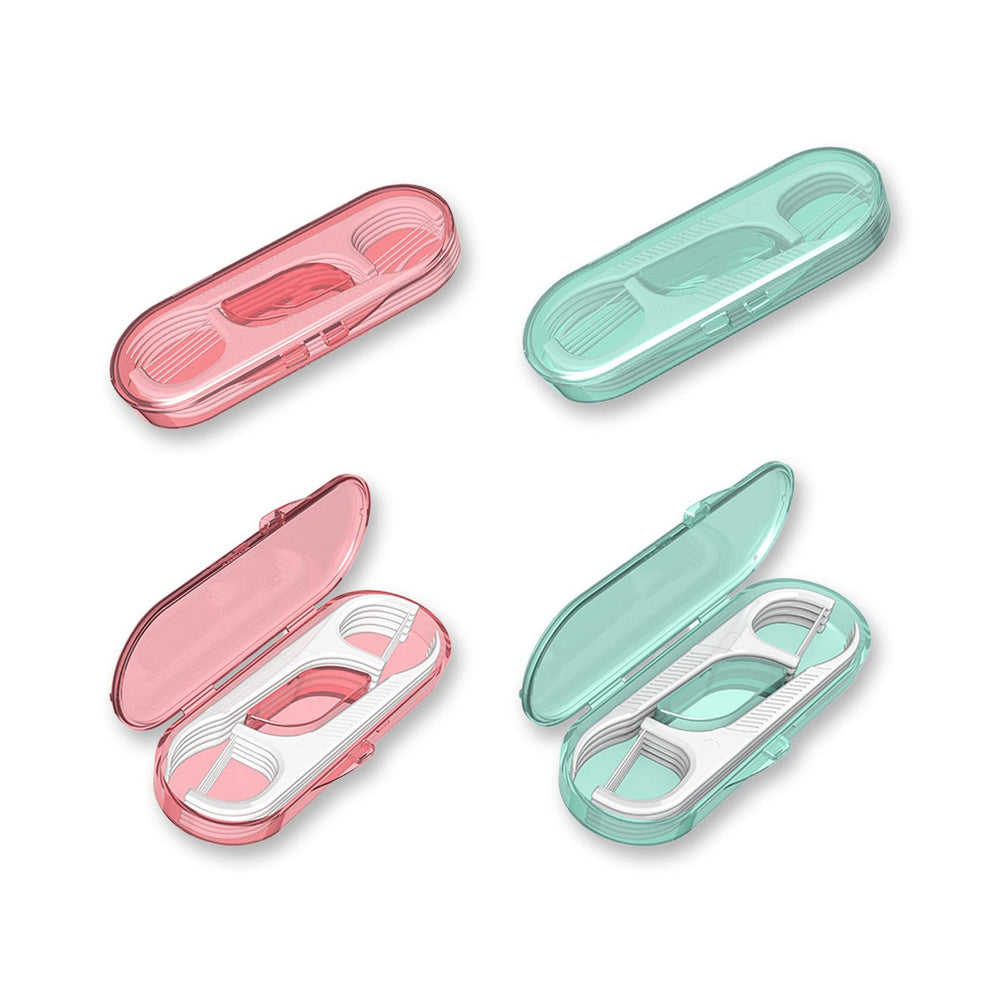 AOCEAN Dental Floss Picks set with 40 pieces and four storage cases