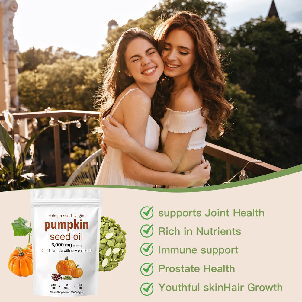 Hair health support from pumpkin seed oil capsules