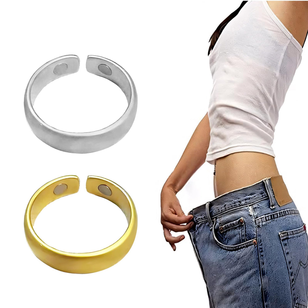 Model wearing the lymphatic therapy ring for daily wear