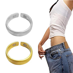 Model wearing the lymphatic therapy ring for daily wear