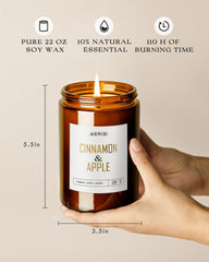 AOOVOO candle lit in living room creating warm ambiance benefit: cozy atmosphere
