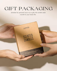 Product shot of AOOVOO Balsam Cedar Candle packaging