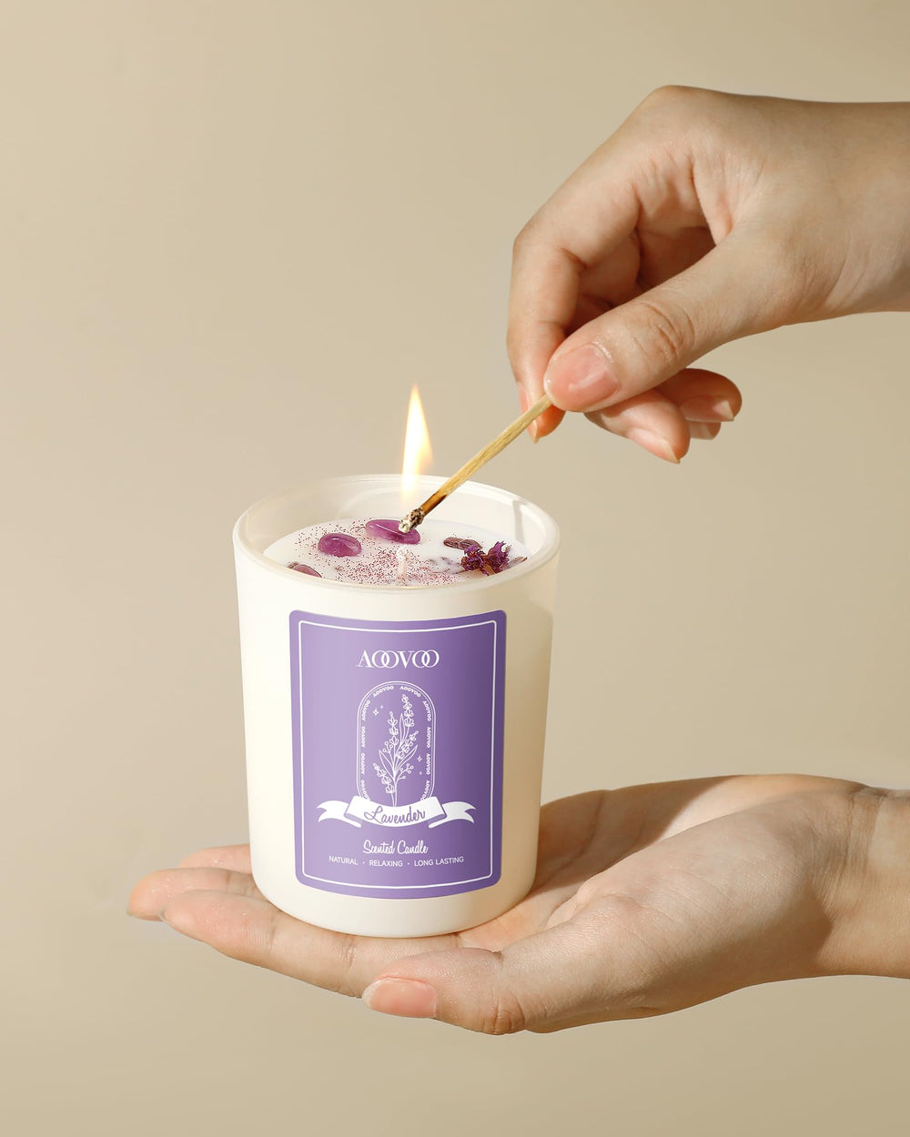 Soy wax candle 7oz with clean burn and label