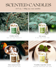 Candle with crystals inside and dried flowers - AOOVOO