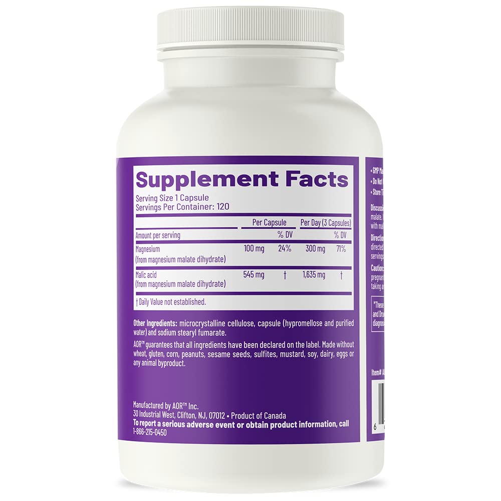 Close-up of magnesium and malic acid ingredients imagery