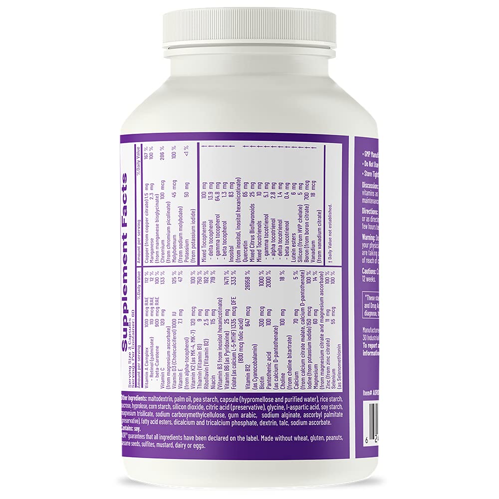Key nutrients included in AOR Multi Basics 3