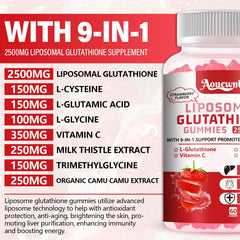 Aouewnk liposomal glutathione gummies bottle and packaging