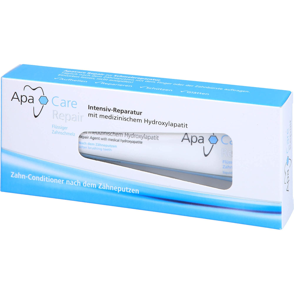 Creamy texture of ApaCare Repair gel showing 7% hydroxylapatite