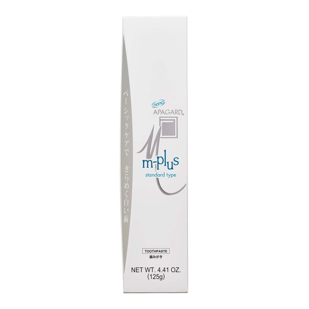 APAGARD M-Plus no fluoride label on packaging
