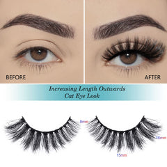 APCYUST 5D mink-inspired lashes with soft band deliver comfortable wear.