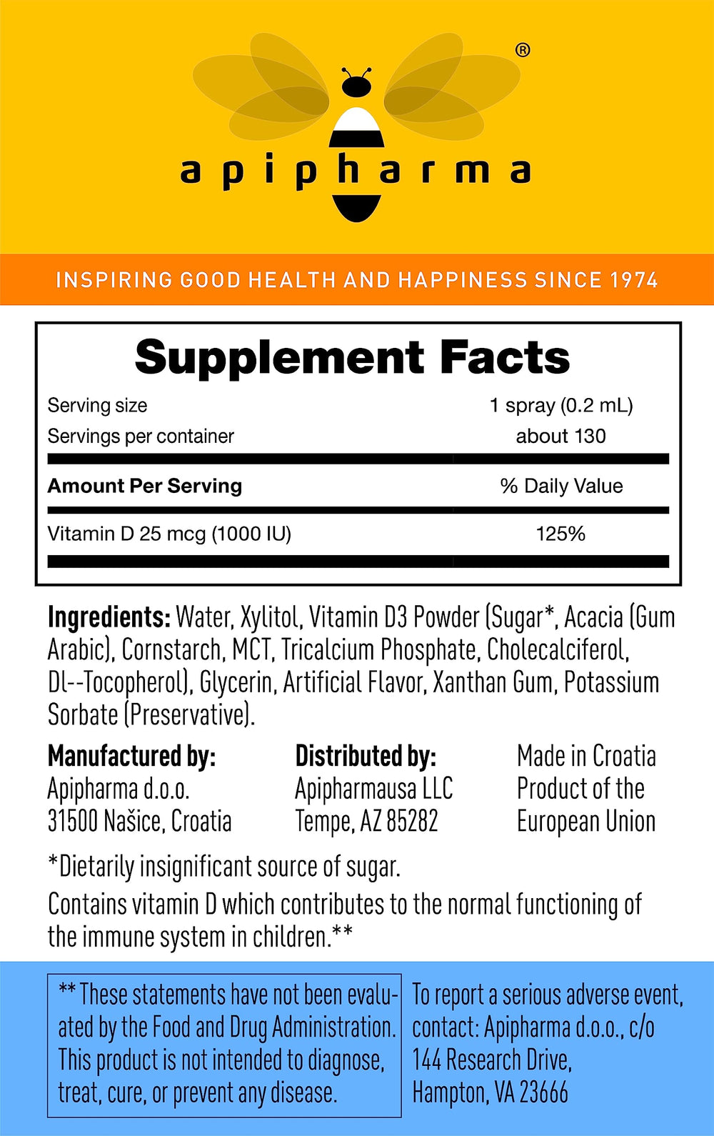 Easy-to-use Vitamin D3 spray for kids