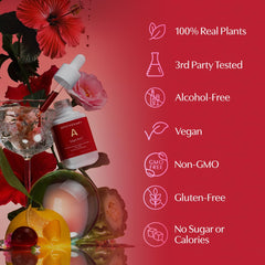 Vegan, gluten-free, non-GMO certification icons for Sugar Kick