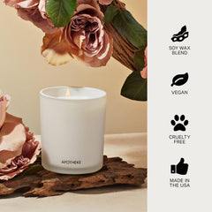 Gift-ready Apotheke Santal Rock Rose candle with packaging