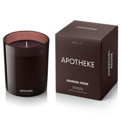 Apotheke Charcoal Rouge Petite Aromatherapy Soy Jar Candle front view