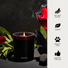 Luxurious home setting with Apotheke Charcoal Rouge candle