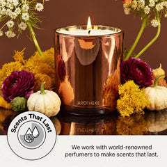 Hand-poured candle with a cotton wick