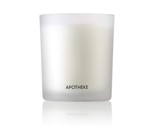 APOTHEKE White Vetiver candle in a reusable glass jar