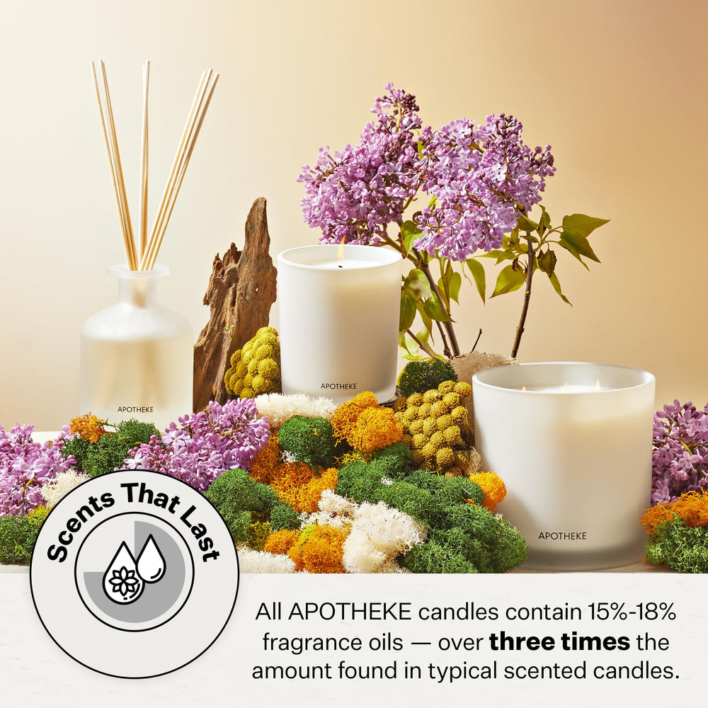 Styled home decor with Apotheke candle