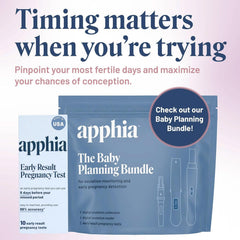 Instruction manual included with Apphia 10-pack pregnancy test