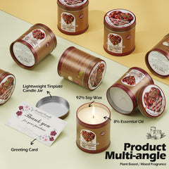 Soy wax candle with cotton wick for smokeless burn