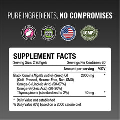 Side/back view of the 60 softgels bottle