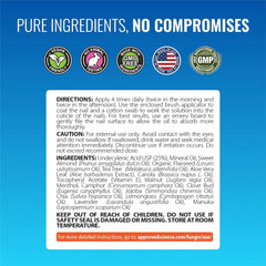 Approved Science Fungix USA-made GMP-certified facility label highlighting third-party testing.