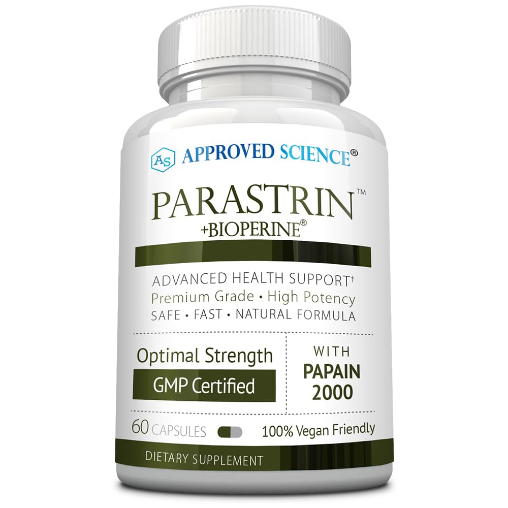 Approved Science Parastrin bottle – front view