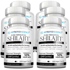 Bottle of Approved Science Pure Himalayan Shilajit 360 vegan capsules