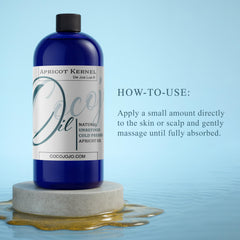 Apricot Kernel Oil applied to the face