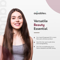 Aquableu grapeseed oil non-greasy application keeps pores breathing